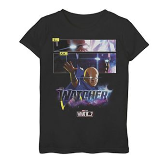 Girls 7-16 Girls Marvel What If The Watcher Panel Poster Graphic Tee