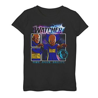 Girls 7-16 Girls Marvel What If The Watcher Comic Panels Graphic Tee