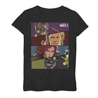 Girls 7-16 Girls Marvel What If Hero Slant Panels Graphic Tee