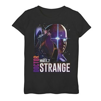 Girls 7-16 Girls Marvel What If Doctor Strange and Watcher Poster Graphic Tee