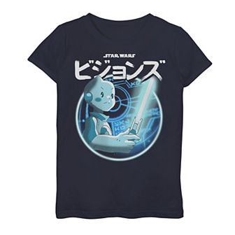 Girls 4-16 Star Wars Visions Light Saber Logo Graphic Tee