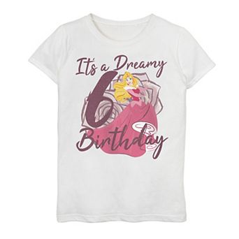 Girls 7-16 Girls Disney Princess Sleeping Beauty Aurora It's a Dreamy Sixth Birthday Graphic Tee