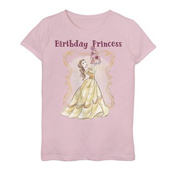 Girls 7-16 Girls Disney Princess Beauty and the Beast Belle Birthday Princess Graphic Tee
