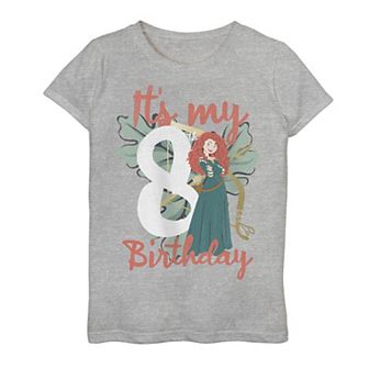 Disney / Pixar's Brave Princess Merida It's My Eighth Birthday Girls 7-16 Graphic Tee