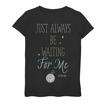Disney's Peter Pan Just Always Be Waiting For Me, Peter Pan Girls 7-16 Graphic Tee