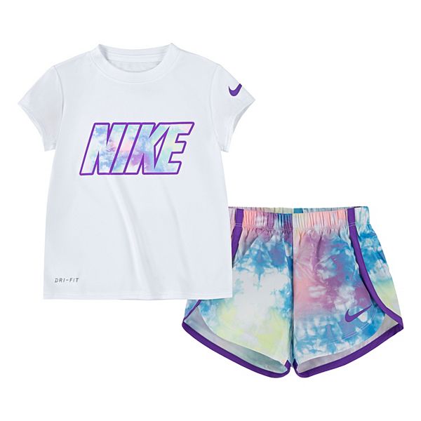 Girls' Little Kids' Nike T-Shirt and Bike Shorts Set