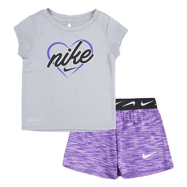 Toddler Girl Nike Tee & SpaceDye Short Set