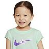 Toddler Girls Nike Floral Graphic Tee and Bike Shorts Set