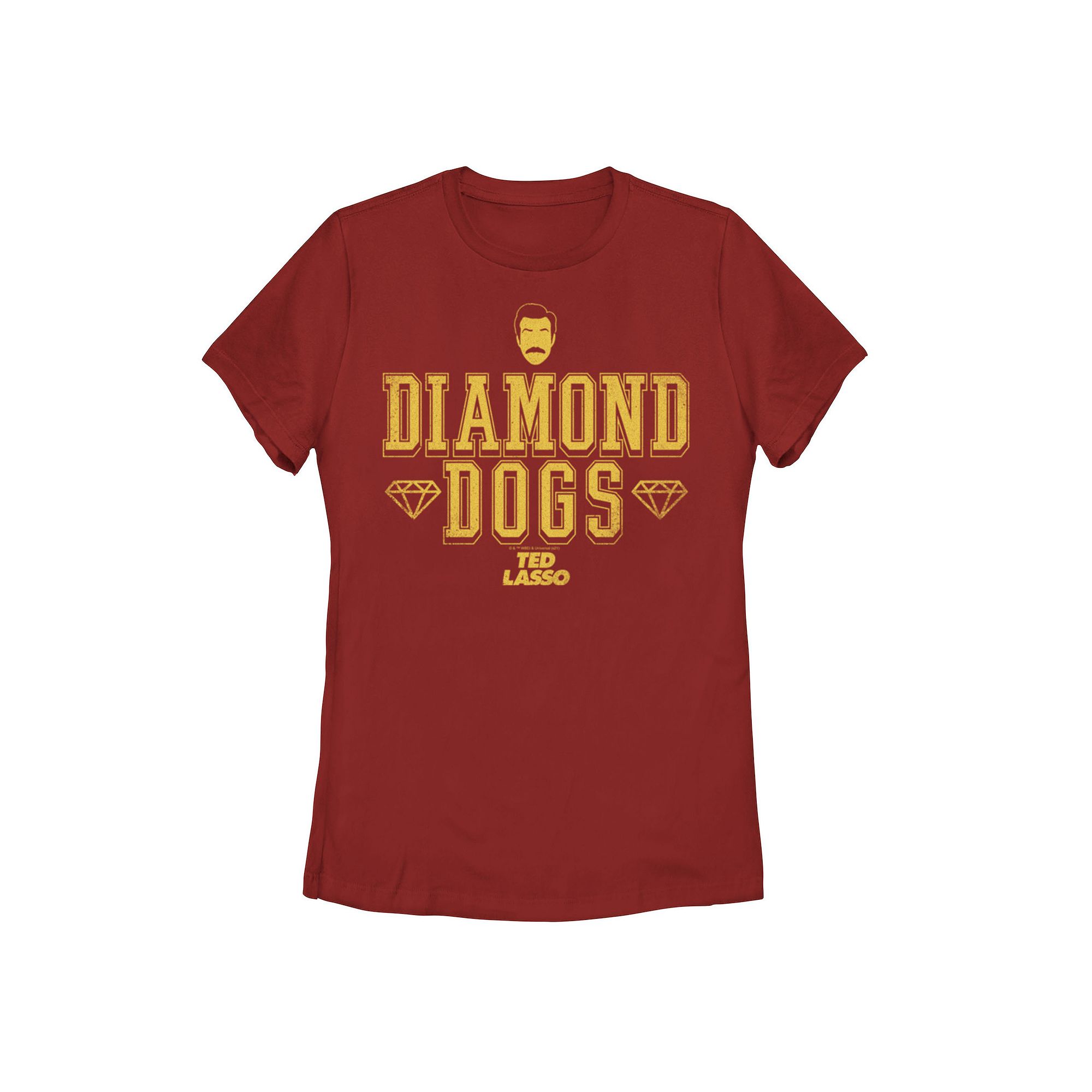 Juniors Ted Lasso Diamond Dogs Graphic Tee, Girls, Size: Small, Red