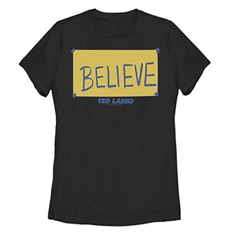 Juniors' Ted Lasso Believe Sign Poster Graphic Tee
