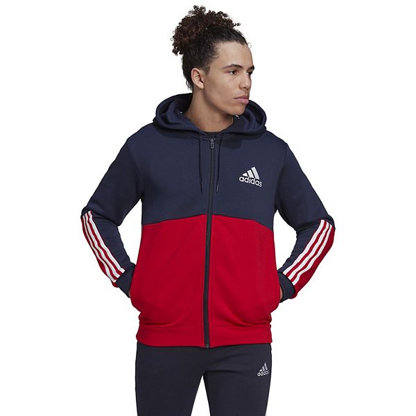 Men\'s adidas Colorblock Full-Zip Hoodie