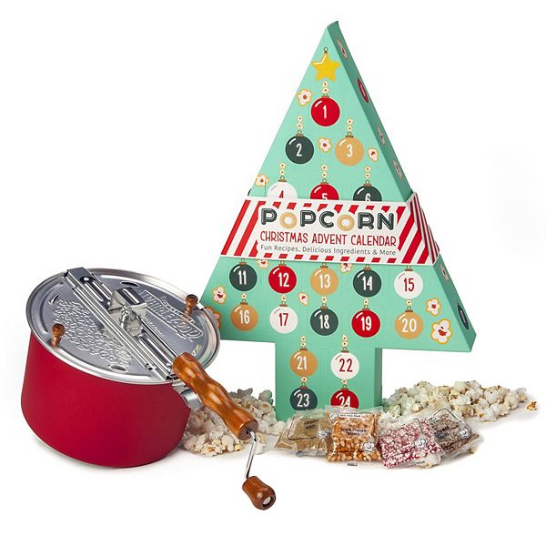 Wabash Valley Farms Red WhirleyPop Popcorn Popper & Advent Calendar