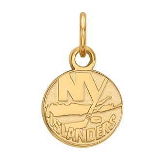LogoArt New York Islanders 10k Gold Mini Logo Disc Pendant