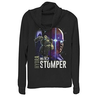 Juniors' Marvel What If Hydrastomper and Watcher Poster Cowlneck Graphic Lightweight Long Sleeve