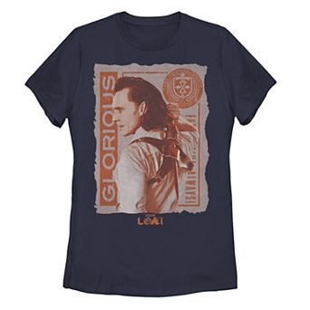 Juniors' Marvel Loki TVA File Portrait Tee