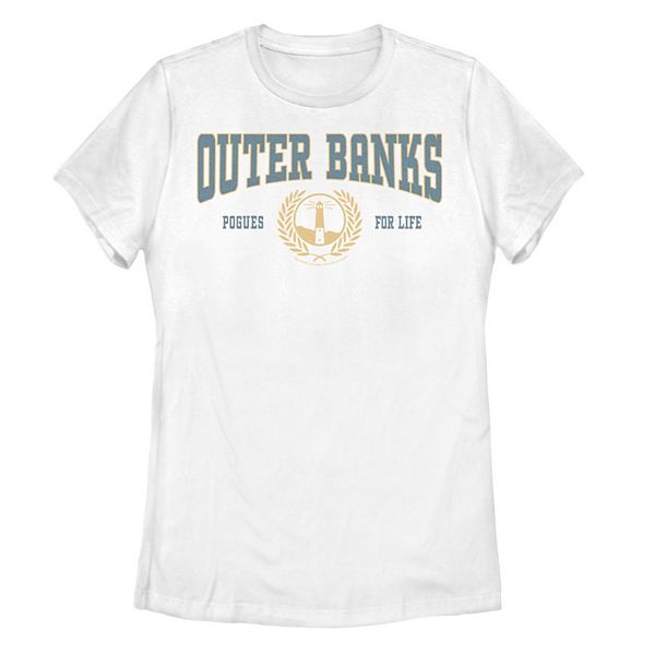 Juniors' Outer Banks Collegiate Style Crest Tee