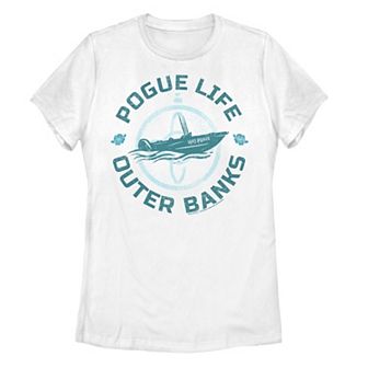 Juniors' Outer Banks Pogue Life Blue Hue Portrait Tee