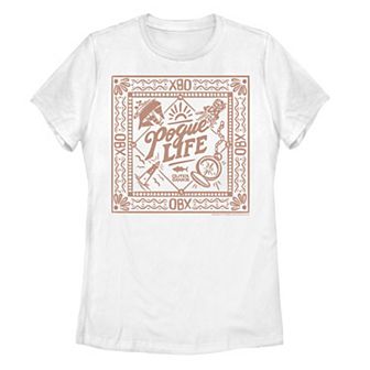 Juniors' Outer Banks Pogue Life Bordered Logo Tee