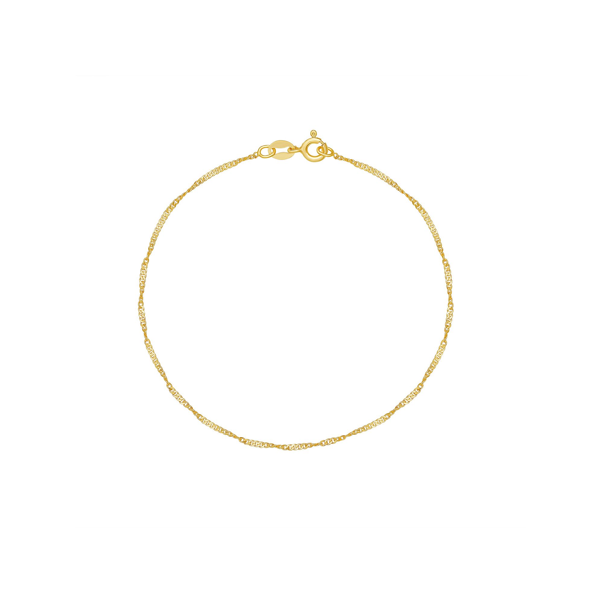 PRIMROSE 18k Gold Over Silver Twisted Cable Chain Bracelet, Womens, Size: