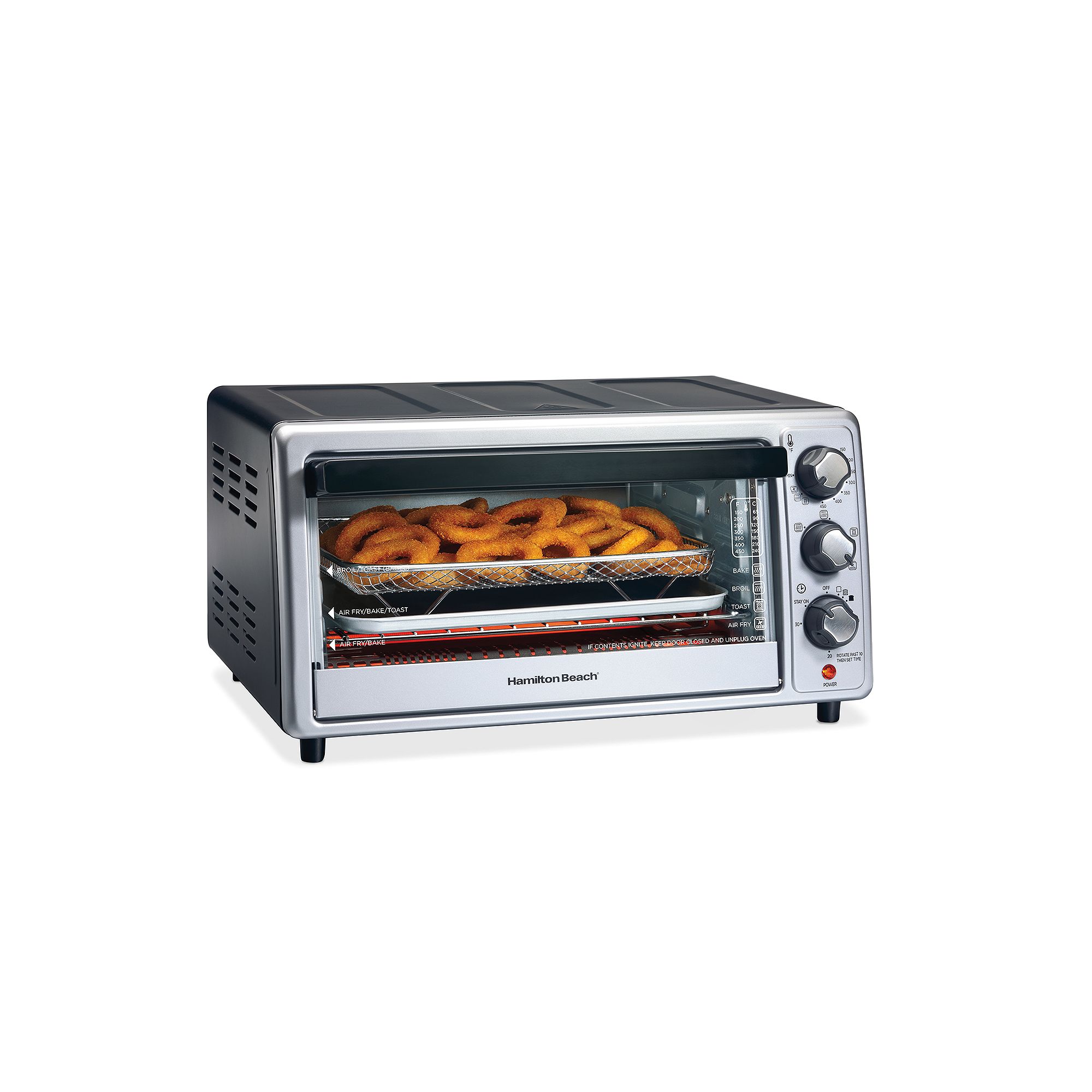 Hamilton Beach Sure-Crisp Air Fryer Toaster Oven, Black