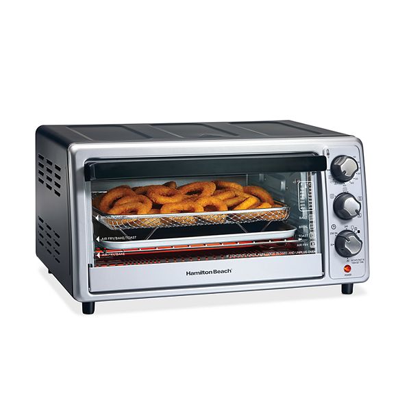  Hamilton Beach Toaster Oven Air Fryer Combo, Includes Bake,  Broil, and Toast, Fits 12” Pizza, 1800 Watts, 6 Cooking Modes, Stainless  Steel : Home & Kitchen