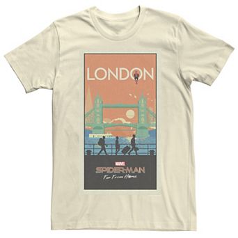 Men's Marvel Spider-Man Far From Home London Abstract Movie Poster Tee