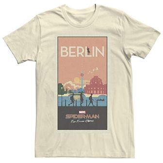 Men's Marvel Spider-Man Far From Home Berlin Abstract Movie Poster Tee