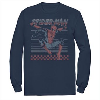 Men's Marvel Spider-Man: Far From Home Action Pose Lined Portrait Tee