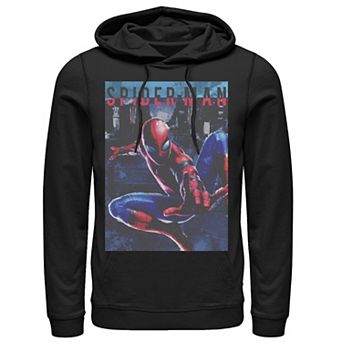 Men's Marvel Spider-Man Swinging City Poster Hoodie