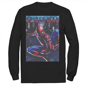 Men's Marvel Spider-Man Swinging City Poster Tee