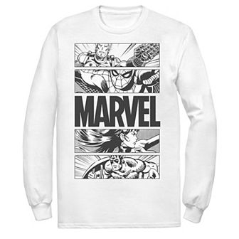 Men's Marvel Avengers Retro Action Panel Fill Tee