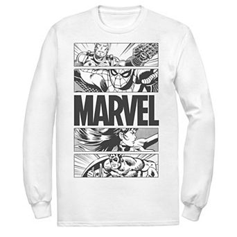 Men's Marvel Avengers Retro Action Panel Fill Tee