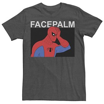 Men's Marvel Spider-Man Classic Cartoon Facepalm Tee