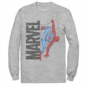 Men's Marvel Spider-Man Distressed Web Logo Tee