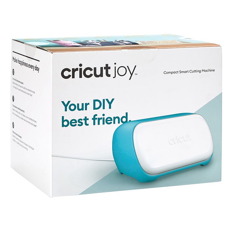 A white box with a blue Cricut Joy on it