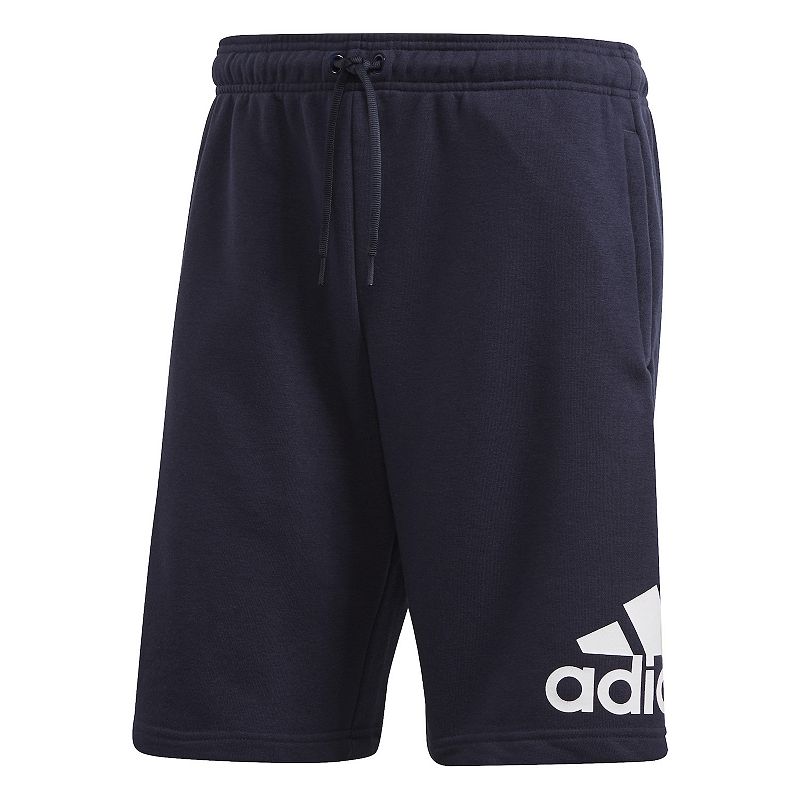 Mens adidas Badge of Sport French Terry Shorts, Size: Small, Dark Blue