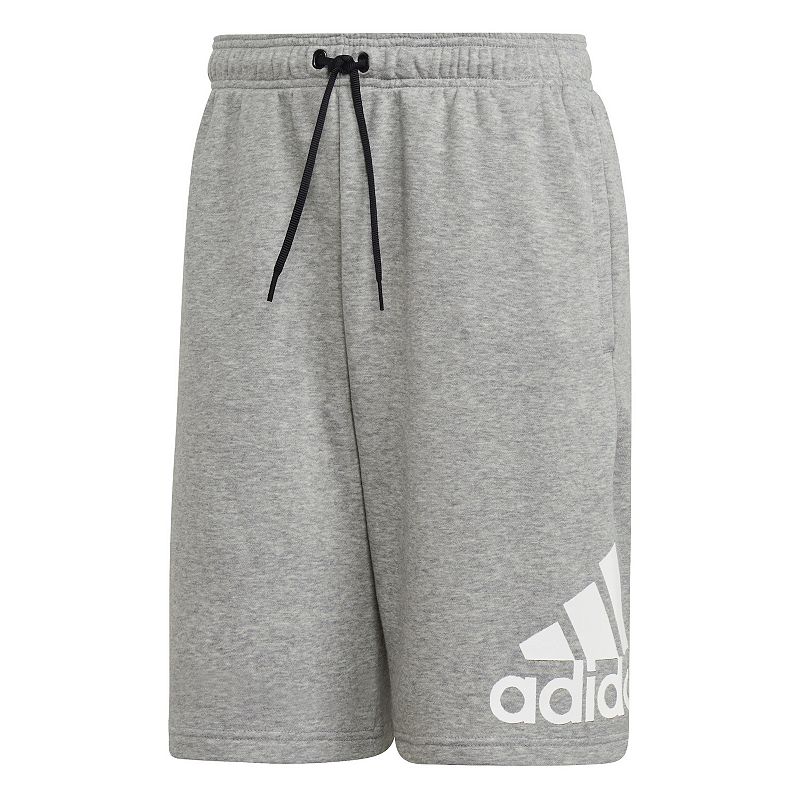 Mens adidas Badge of Sport French Terry Shorts, Size: Small, Med Grey