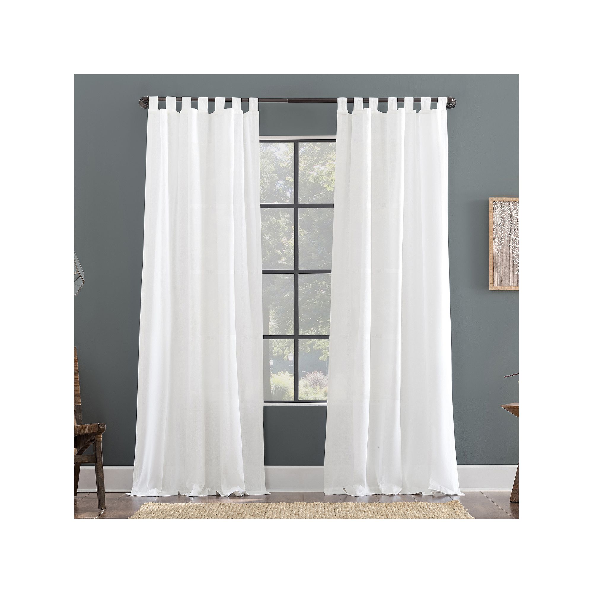 Archaeo Eila Window Curtain, White