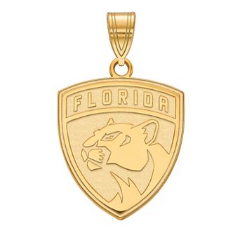 LogoArt Florida Panthers 10k Gold Large Logo Pendant