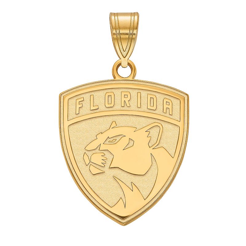 LogoArt Florida Panthers 14k Gold Large Logo Pendant, Womens, Size: 20MM, 