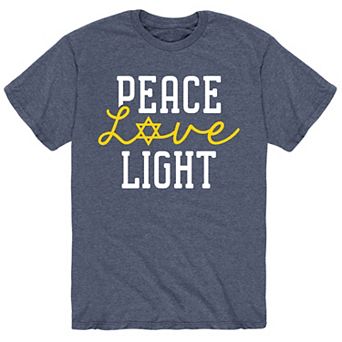 Men's Hanukkah "Peace Love Light" Tee
