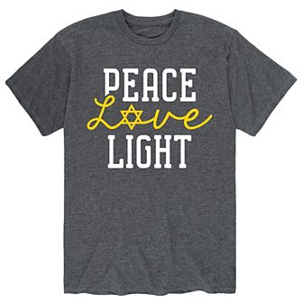 Men's Hanukkah "Peace Love Light" Tee