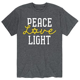 Men's Hanukkah "Peace Love Light" Tee