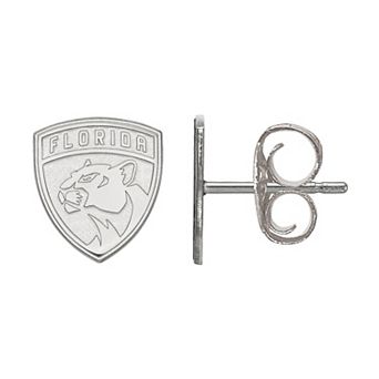 LogoArt Sterling Silver Florida Panthers Mini Logo Stud Earrings