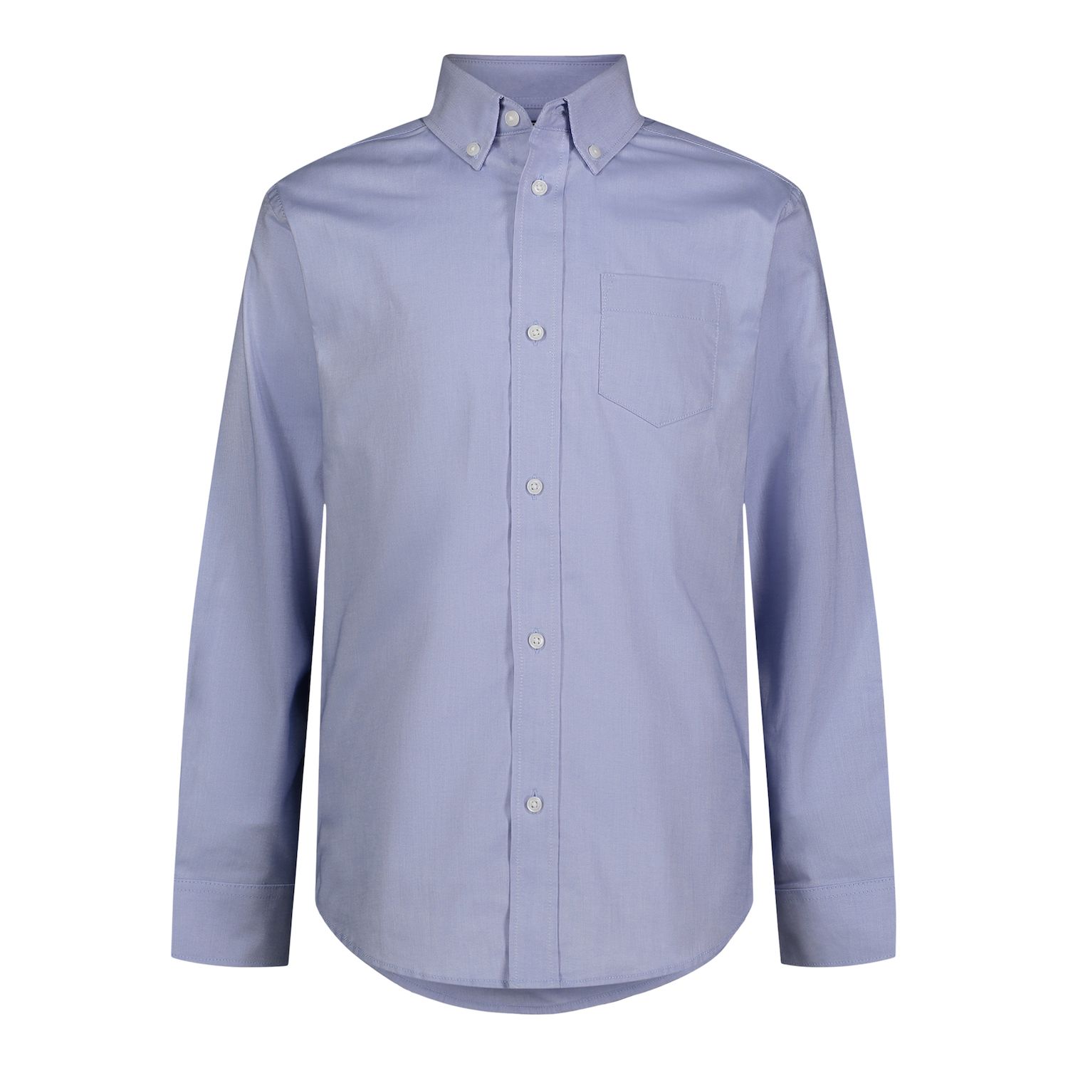 Рубашка на пуговицах Izod Stretch Oxford для мальчиков 4-20, обычные и крупные размеры, цвет: Светлый пастельный синий