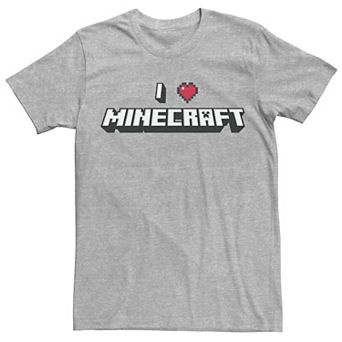 Men's Minecraft I Love Minecraft Text Tee