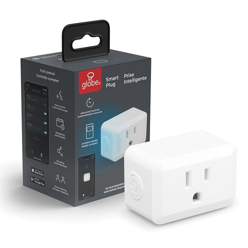 Globe Electric 50329 Wi-Fi Smart Plug Mini, White