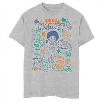Disney's Encanto Boys 8-20 Animal Magnet Line Art Collage Graphic Tee