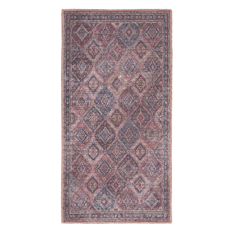 Nicole Curtis Machine Washable Series 1 Multicolor 2  x 6  Area Rug  (2x6)