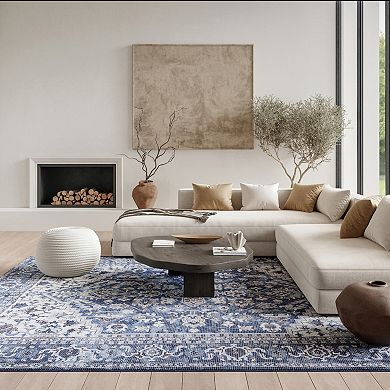 Nourison New Concept Machine Washable Medallion Indoor Area Rug